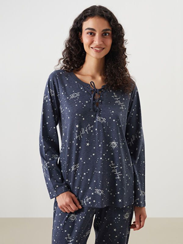 Moudda LC Waikiki - Pyjama en jersey à manches longues pour Femmes - Tunisie 2