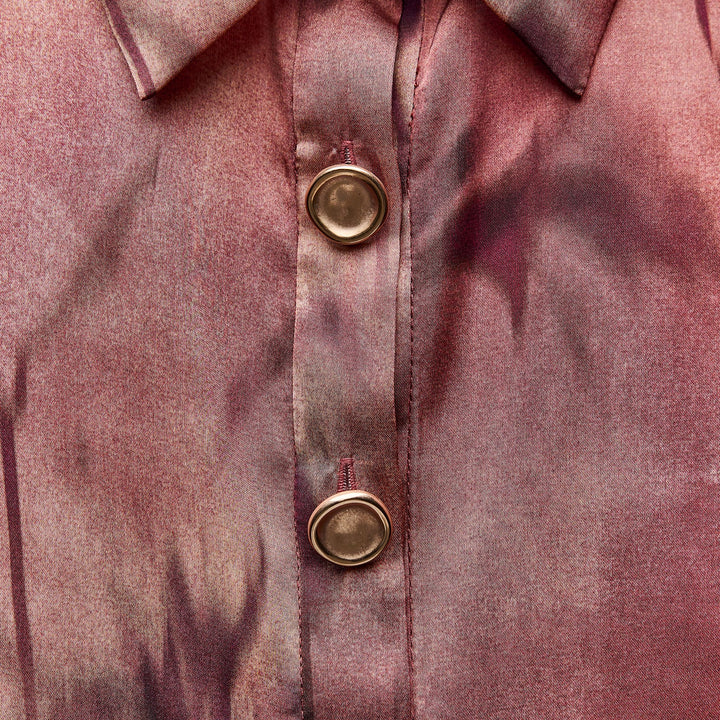Moudda ZARA - Chemise Satin - Imprimé Diffusé & Col Polo Large - Tunisie 3