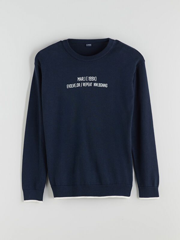 Moudda LC Waikiki - Pull en tricot Garçon Bleu marine foncé - Tunisie 1