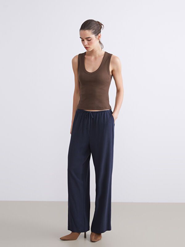 Moudda LC Waikiki - Pantalon tissé fin Femme Marine - Tunisie 1