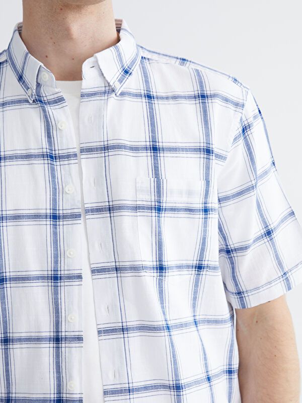 Moudda LC Waikiki - Chemise à carreaux manches courtes en tissu pour Homme - Tunisie 3