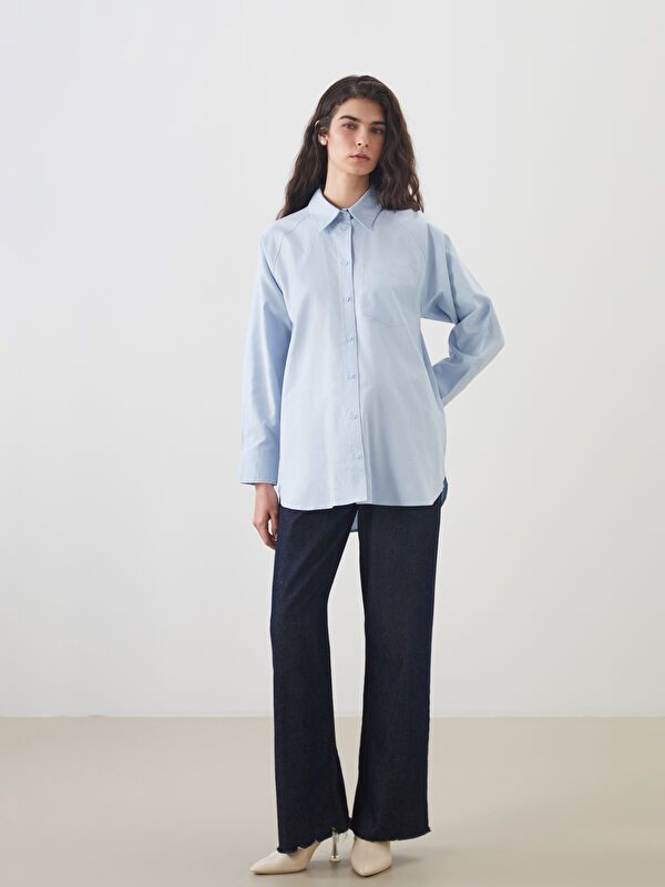 Moudda LC Waikiki - Tunique tissée manches longues Femme Bleu clair - Tunisie 2