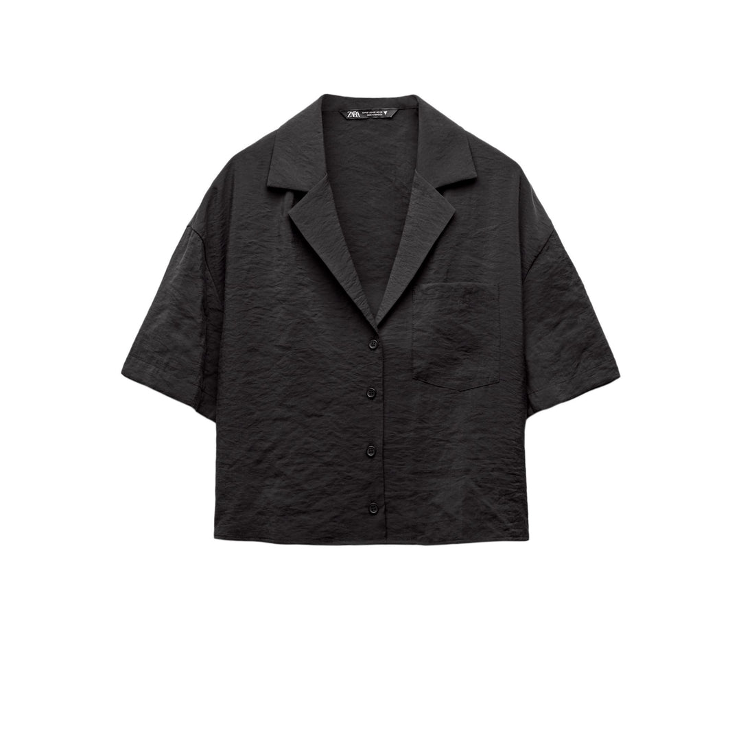 Moudda ZARA - Chemise fluide manches courtes col chemise poche - Tunisie 3