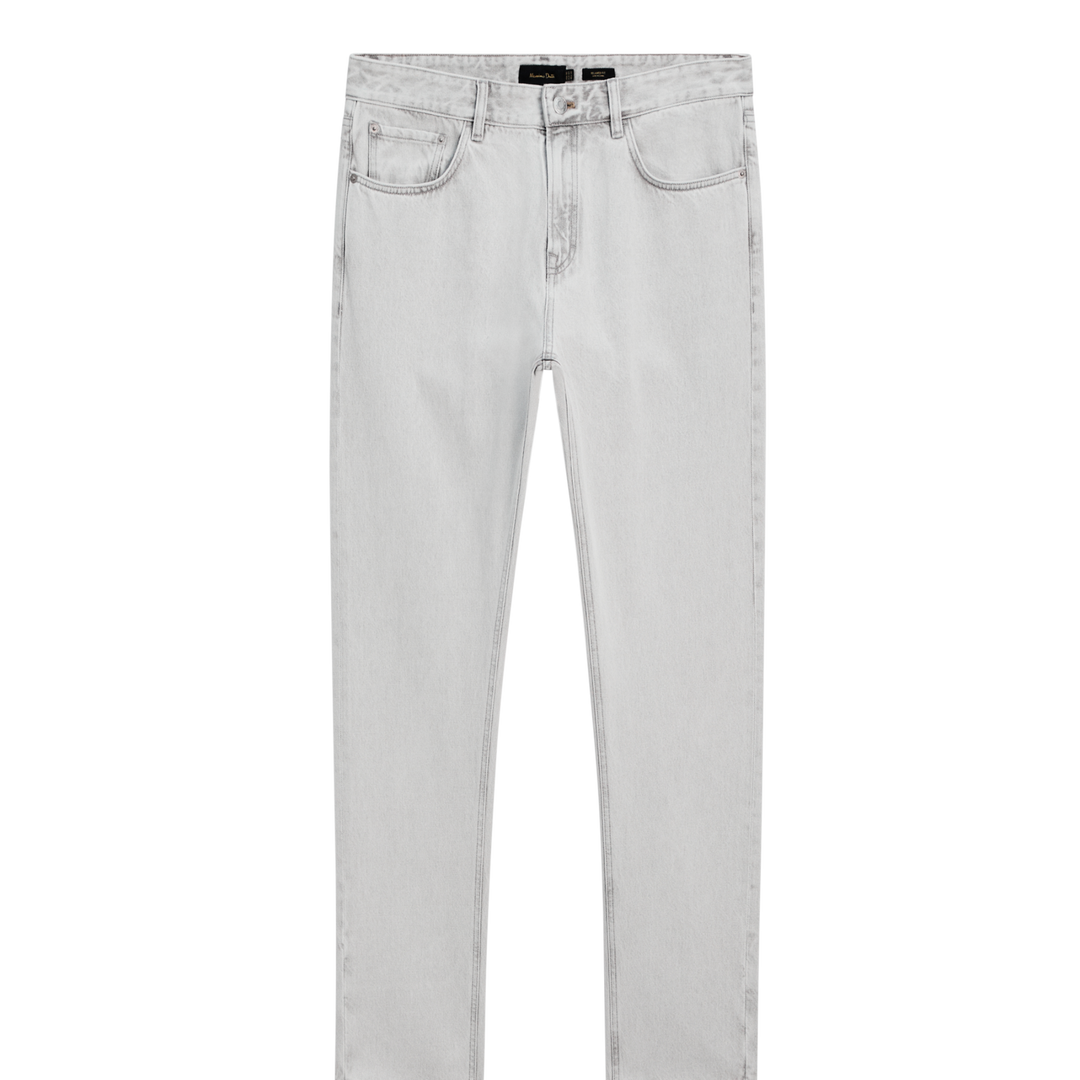 Moudda Massimo Dutti - Pantalon jean gris clair relaxed - Tunisie 2
