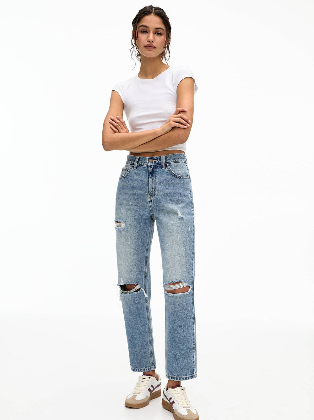 Moudda PULL & BEAR - Pantalon Mom - Effet Déchiré - Tunisie 2