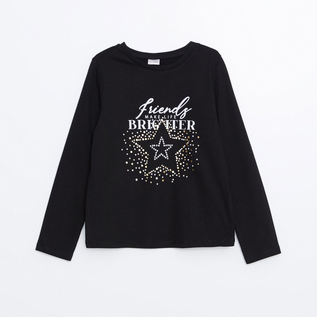 Moudda LC Waikiki - Body en jersey manches longues Fille Noir - Tunisie 1