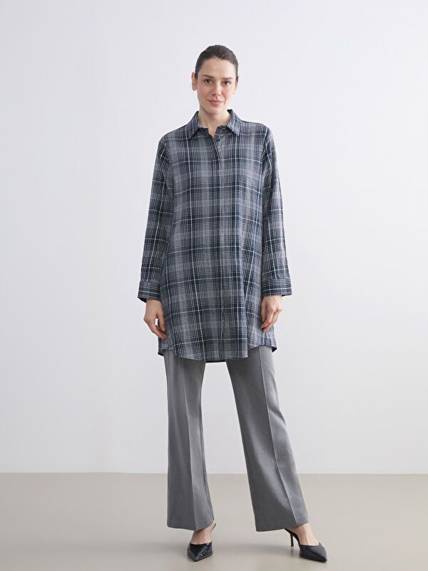 Moudda LC Waikiki - Tunique à manches longues Femme À carreaux noirs - Tunisie 2