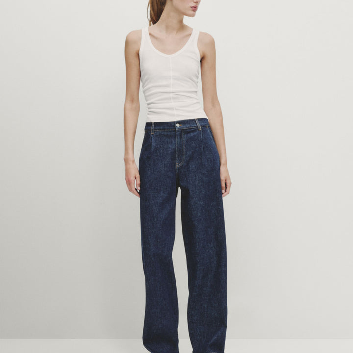 Moudda Massimo Dutti - Jean taille haute jambe large plissé - Tunisie 7