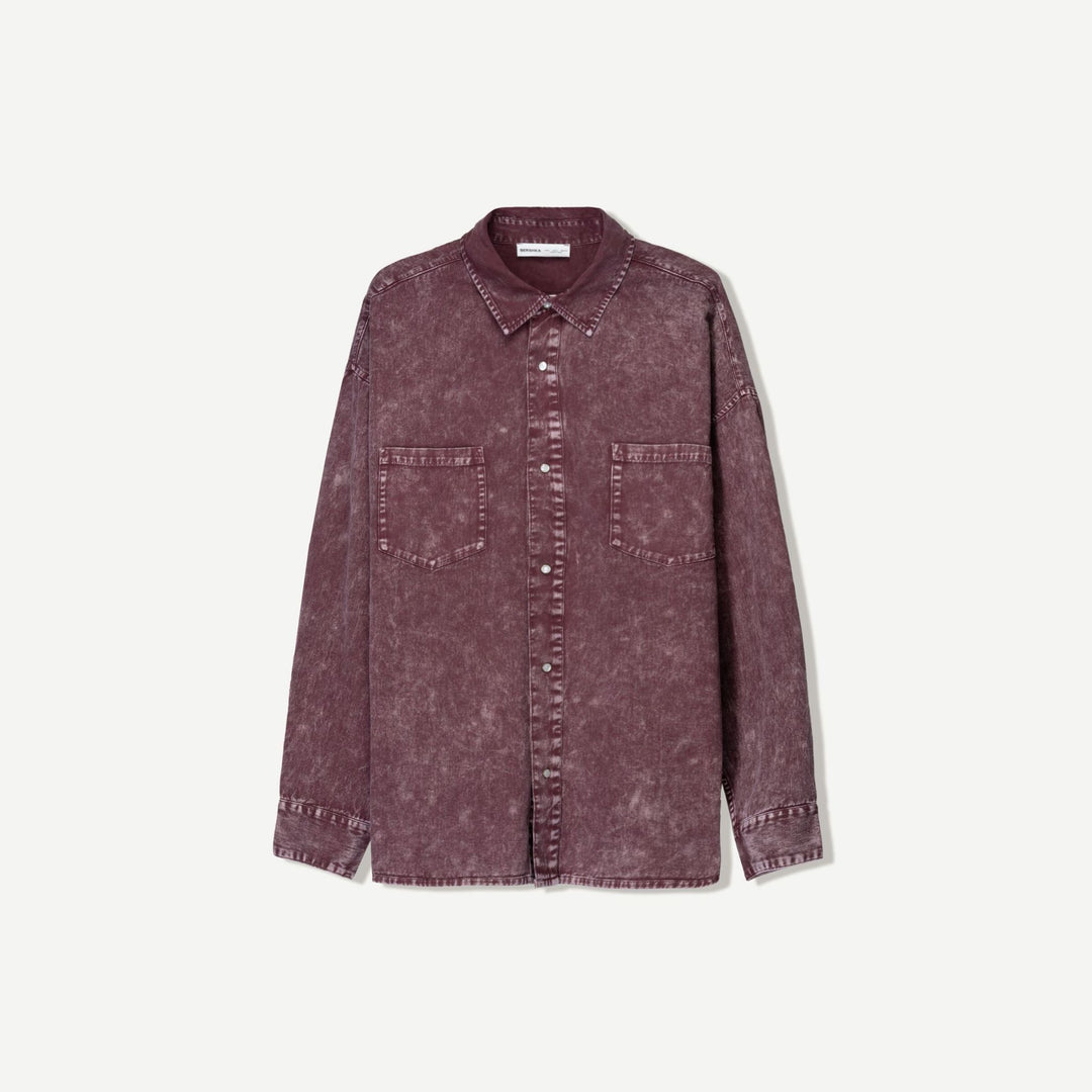 Moudda BERSHKA - Chemise Oversize Coton - Acid Wash - Tunisie 1