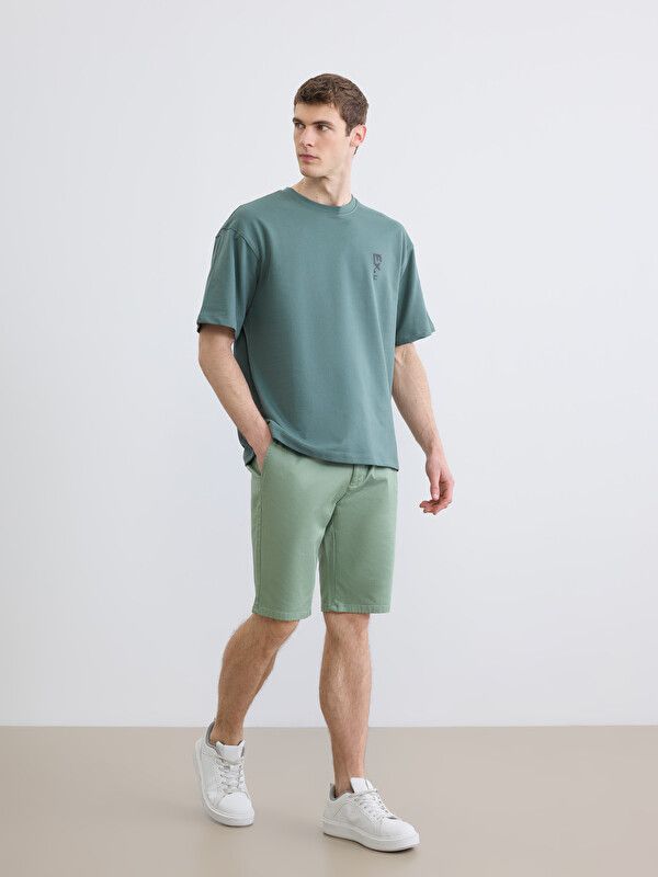 Moudda LC Waikiki - T-shirt imprimé manches courtes en jersey pour Homme couleur Vert terne - Tunisie 2