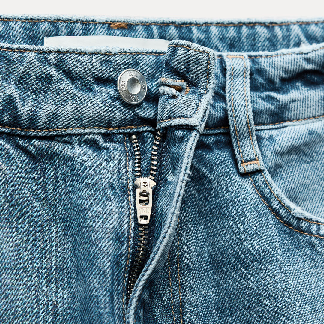 Moudda ZARA - Denim - Taille Haute & Effet Déchiré - Tunisie 3