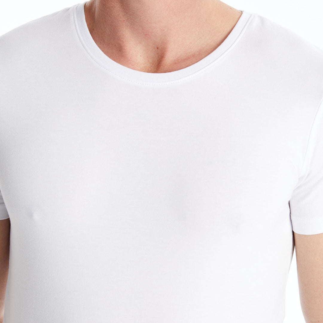 Moudda LC Waikiki - Débardeur sous-vêtement jersey manches courtes Homme Blanc optique - Tunisie 4