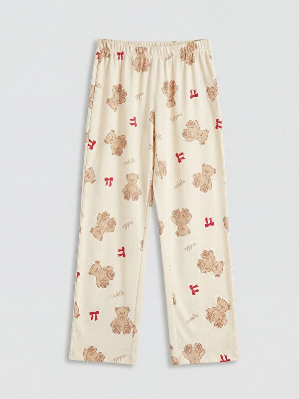 Moudda LC Waikiki - Pyjama manches courtes en jersey pour Fille couleur Rose pâle imprimé - Tunisie 4