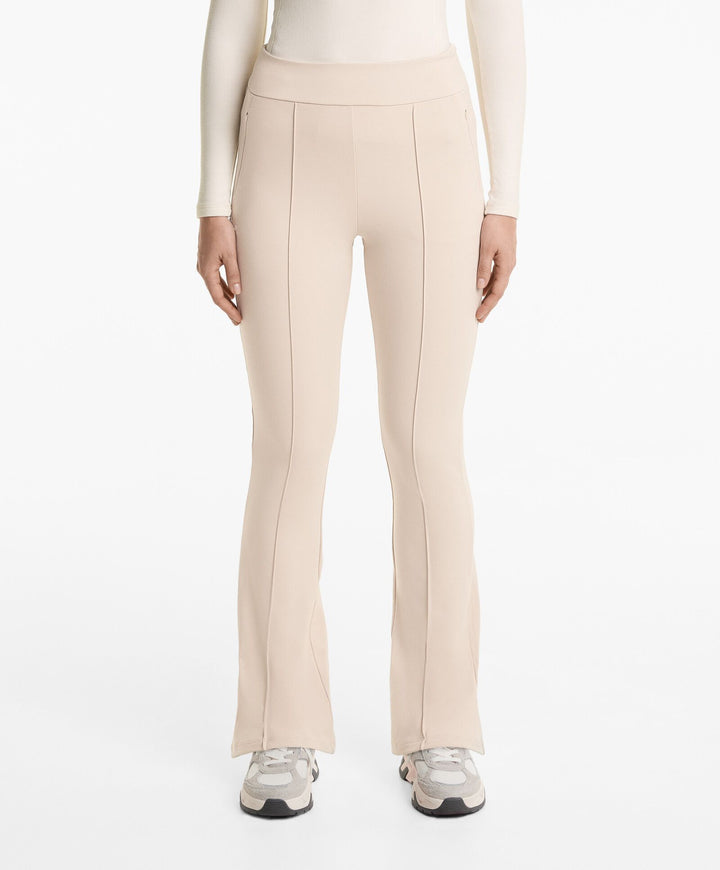 Moudda Oysho - Pantalon Long Flare Chaud - Taille Haute, Cheville, Zip & Couture - Tunisie 1