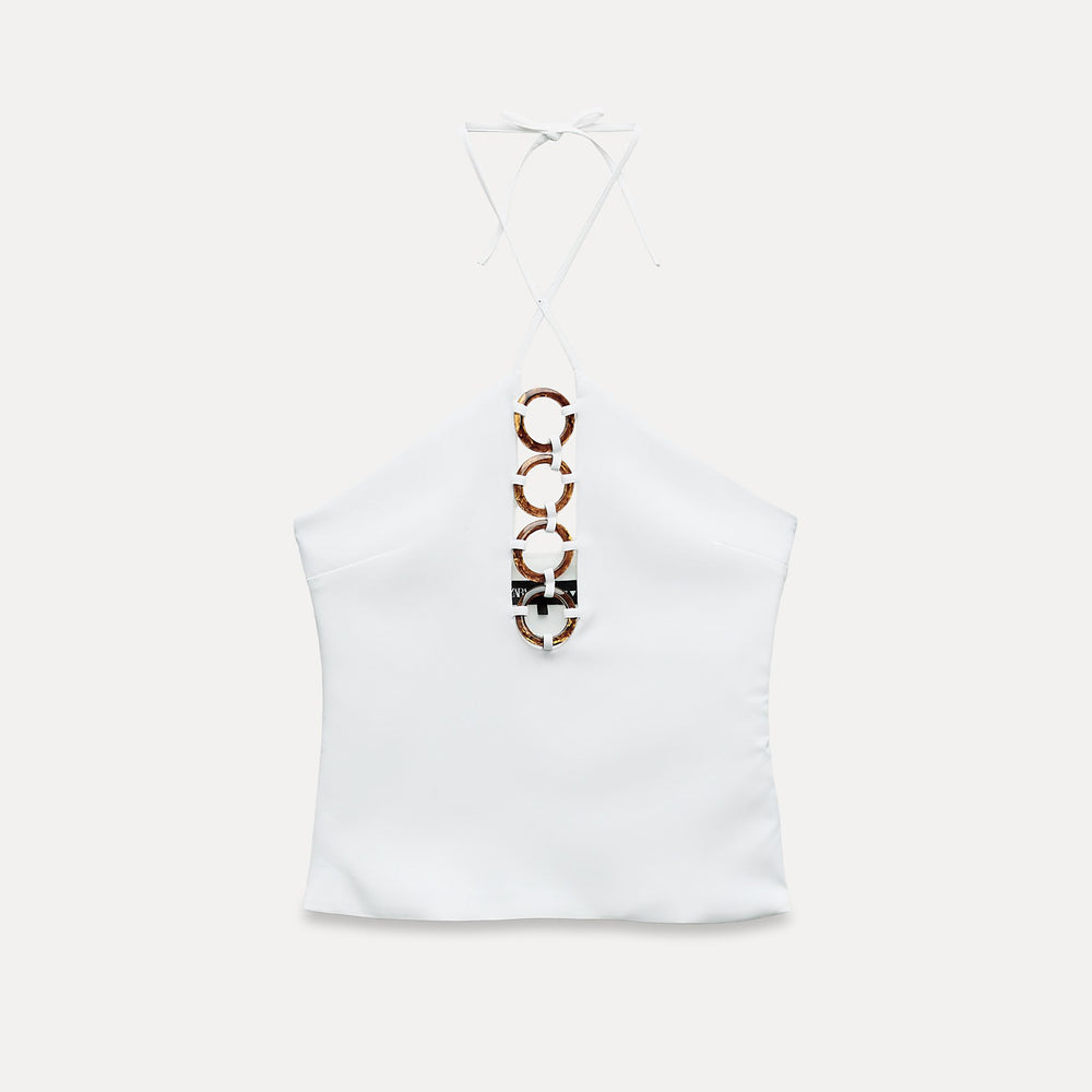 Moudda ZARA - Top élastique col licou œillets - Tunisie 2