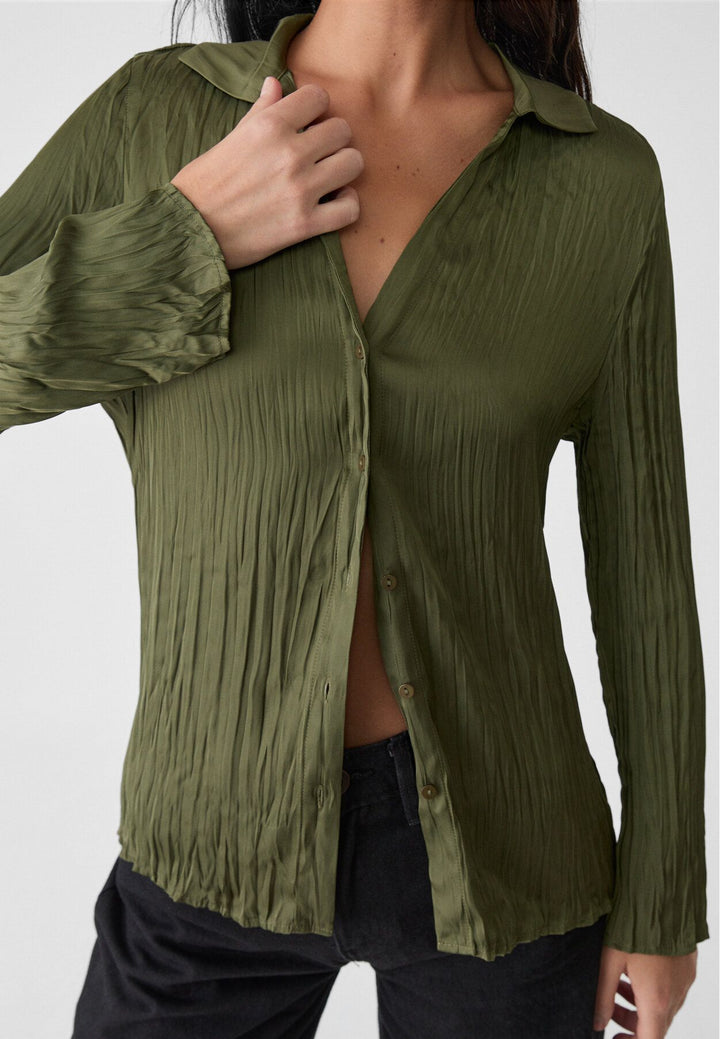 Moudda STRADIVARIUS - Chemise en Satin Plissée - Tunisie 4