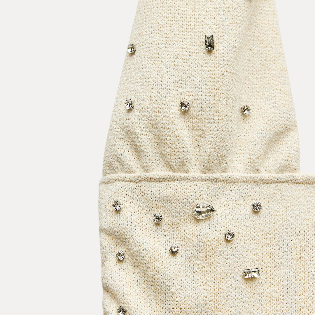 Moudda ZARA - Haut bustier froncé, strass, matière chaude - Tunisie 3