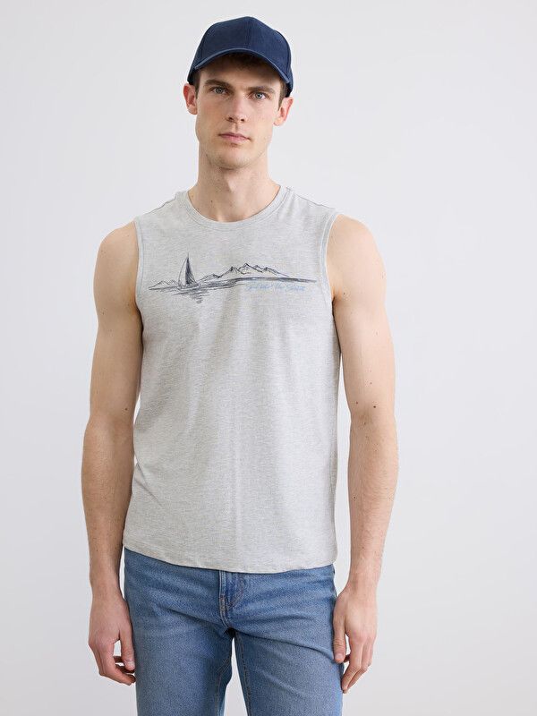 Moudda LC Waikiki - Débardeur en jersey pour Homme couleur  Pierre chiné - Tunisie 1