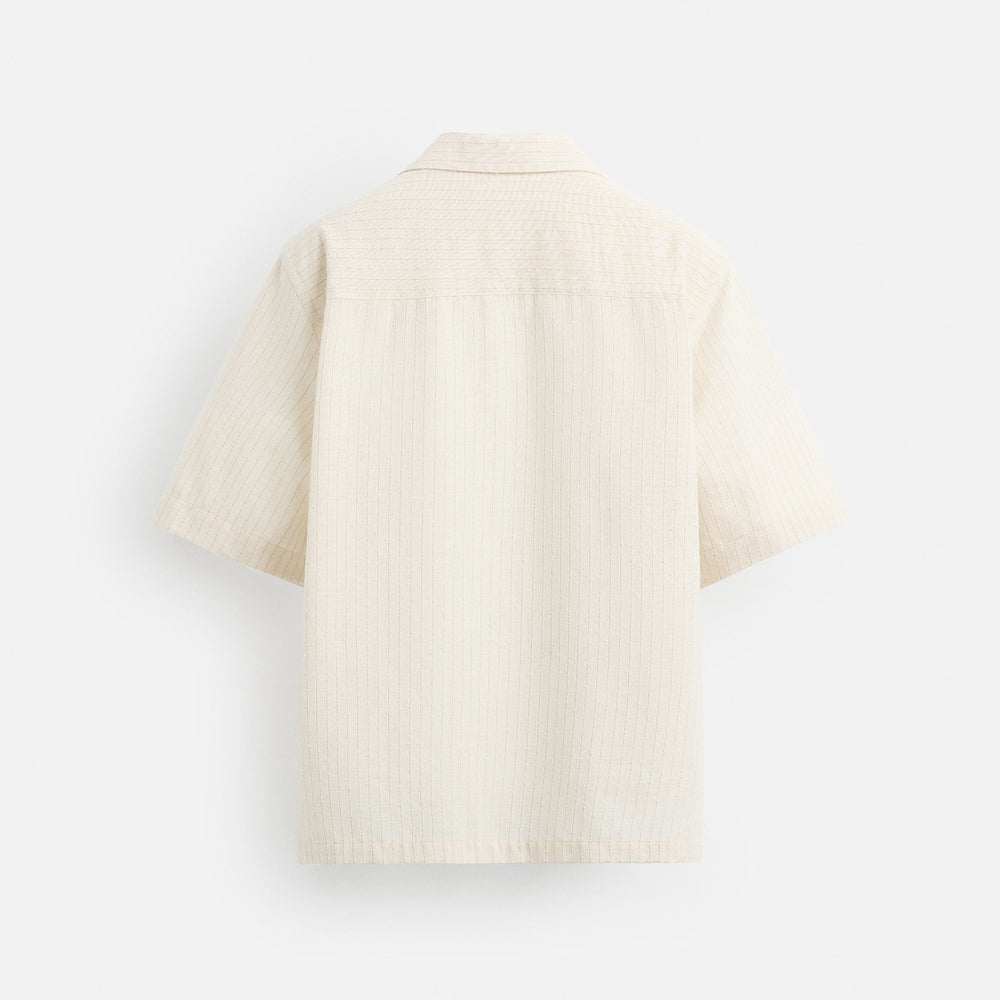 Moudda ZARA - Chemise - Col Bowling & Rayures (Nuit sans Lune & Citron Vert) - Tunisie 2