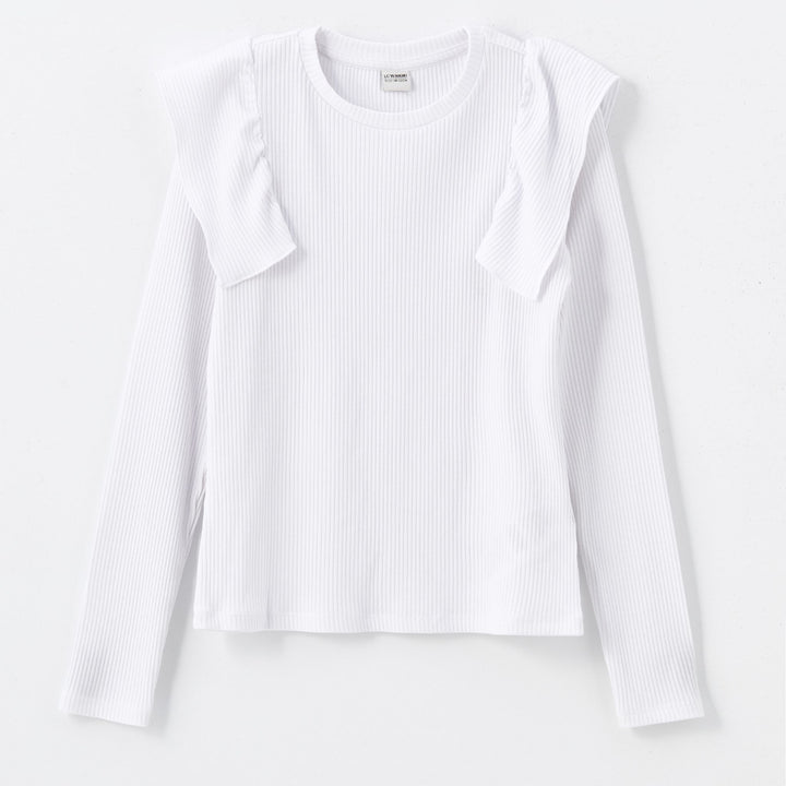 Moudda LC Waikiki - Body en jersey manches longues Fille Buxe blanc - Tunisie 1