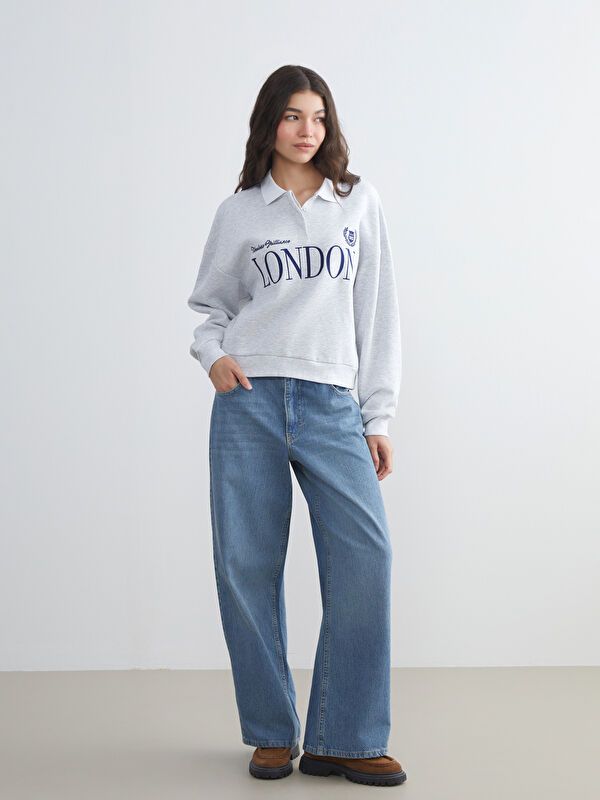 Moudda LC Waikiki - Sweatshirt en jersey Femme Mélange gris clair - Tunisie 2