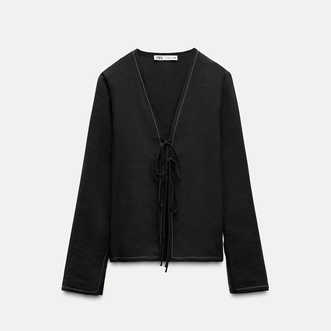 Moudda ZARA - Set blouse avec surpiqûres contraste - Tunisie 1