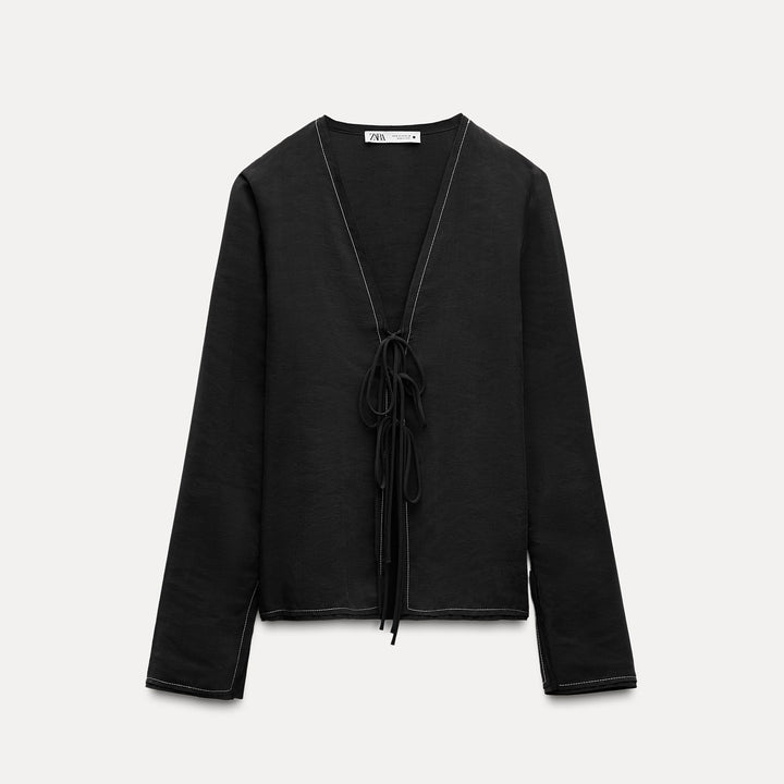 Moudda ZARA - Set blouse avec surpiqûres contraste - Tunisie 1