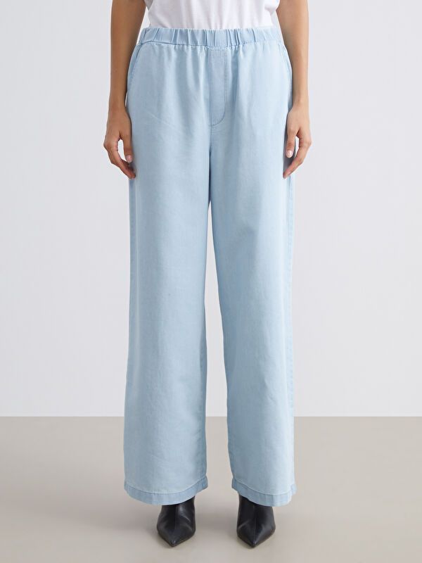 Moudda LC Waikiki - Pantalon tissé en denim Femme Canne indigo clair - Tunisie 2