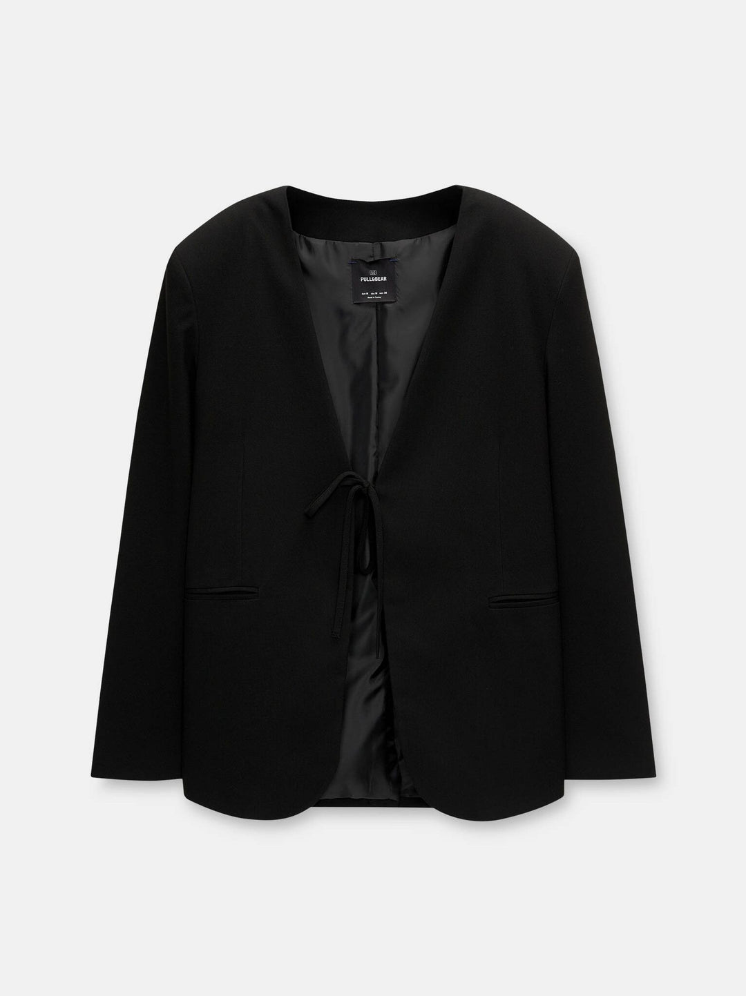 Moudda PULL & BEAR - Blazer - Sans Revers, Lacet & Poches Vifs - Tunisie 3