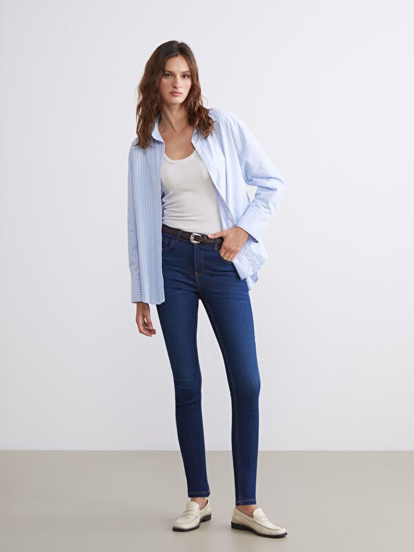 Moudda LC Waikiki - Pantalon jean tissé basique Femme Rodéo noir - Tunisie 1