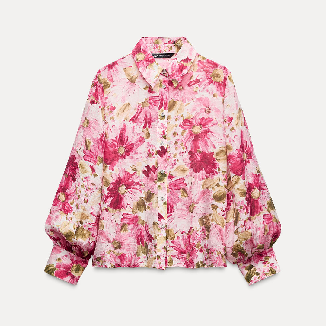 Moudda ZARA - Chemise imprimée fleurs manches longues - Tunisie 2