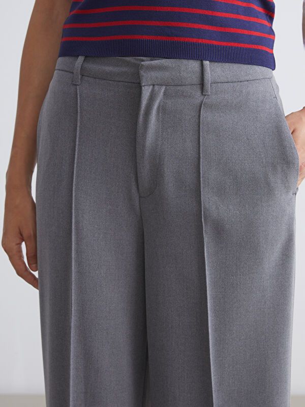 Moudda LC Waikiki - Pantalon tissé moyen Femme Mélange de gris - Tunisie 3