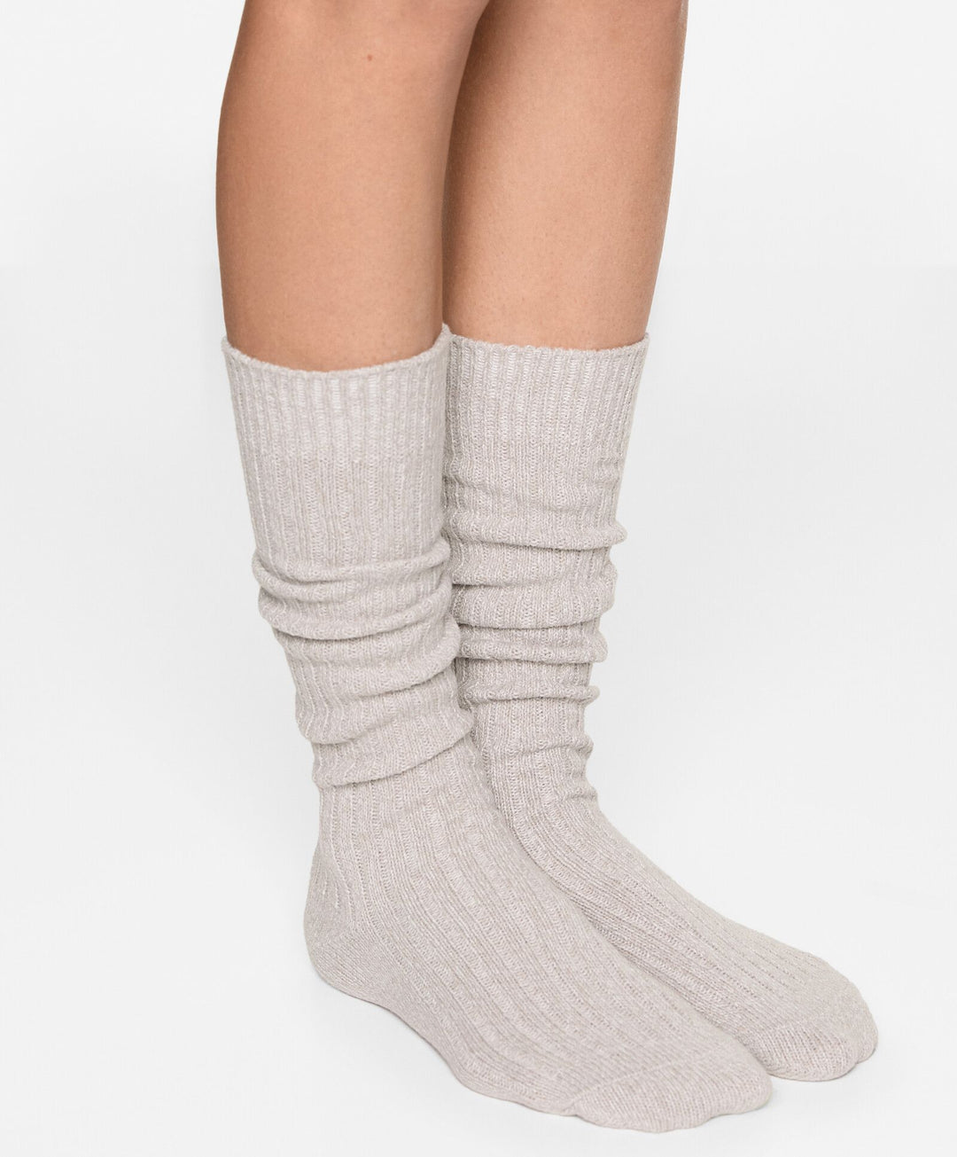 Moudda Oysho - Chaussettes Genou Supersoft Côtelées - Tunisie 3