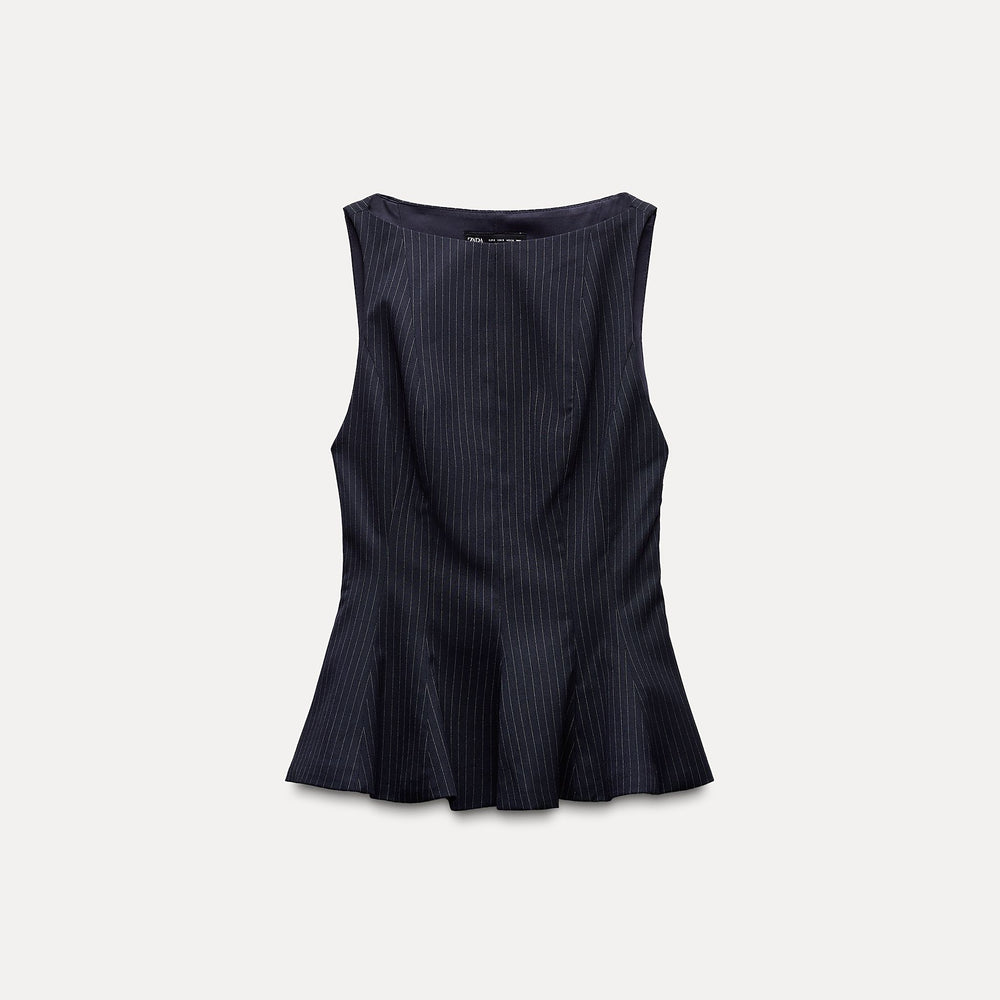 Moudda ZARA - Top poliviscose manches courtes col rond dos nœud - Tunisie 2