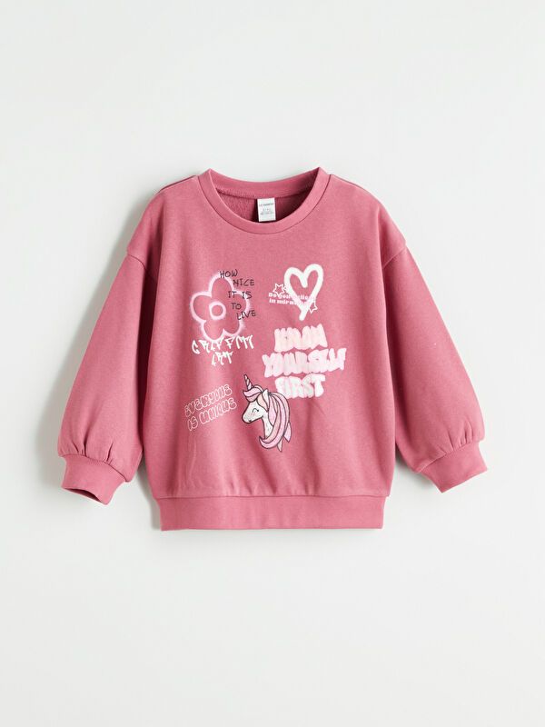 Moudda LC Waikiki - Sweatshirt en jersey Fille Rose poudre - Tunisie 1