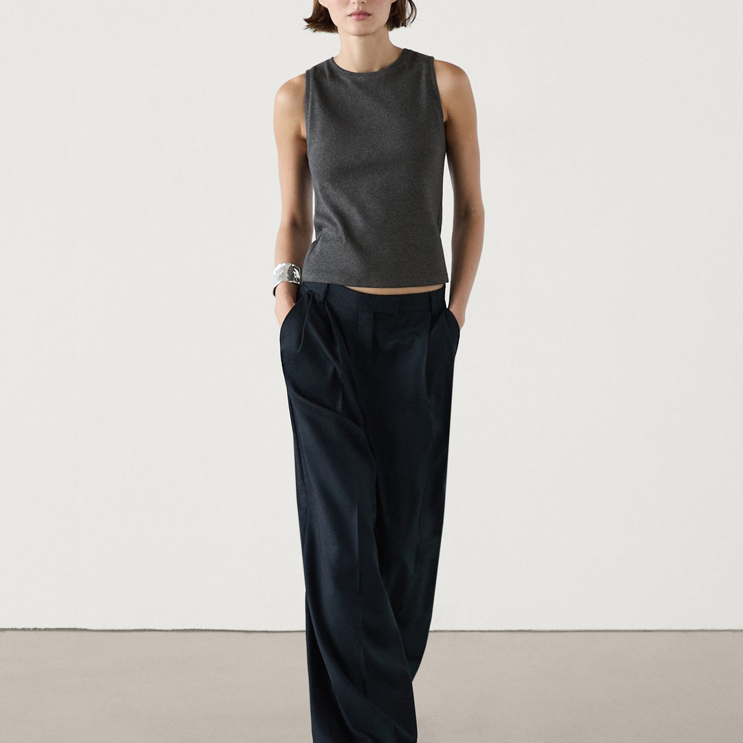 Moudda Massimo Dutti - T-shirt côtelé mélangé - Tunisie 3