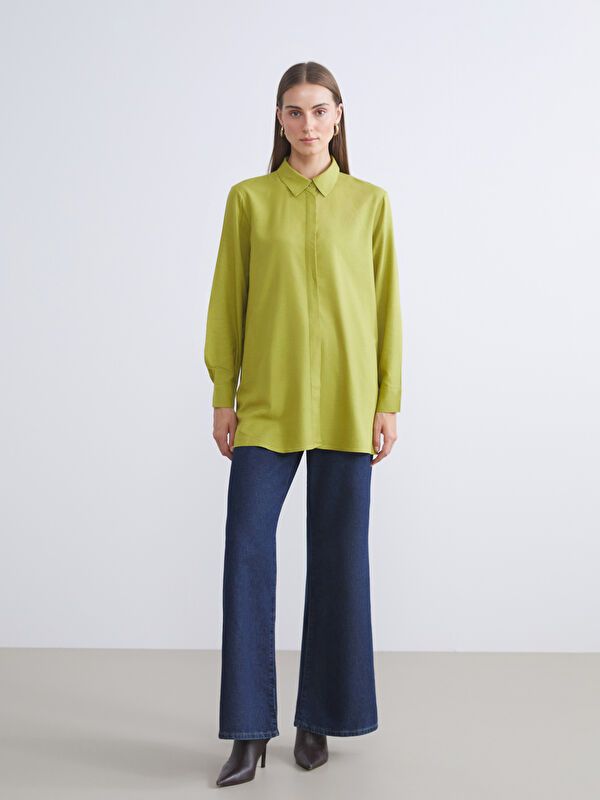 Moudda LC Waikiki - Tunique à manches longues Femme Kaki clair - Tunisie 2