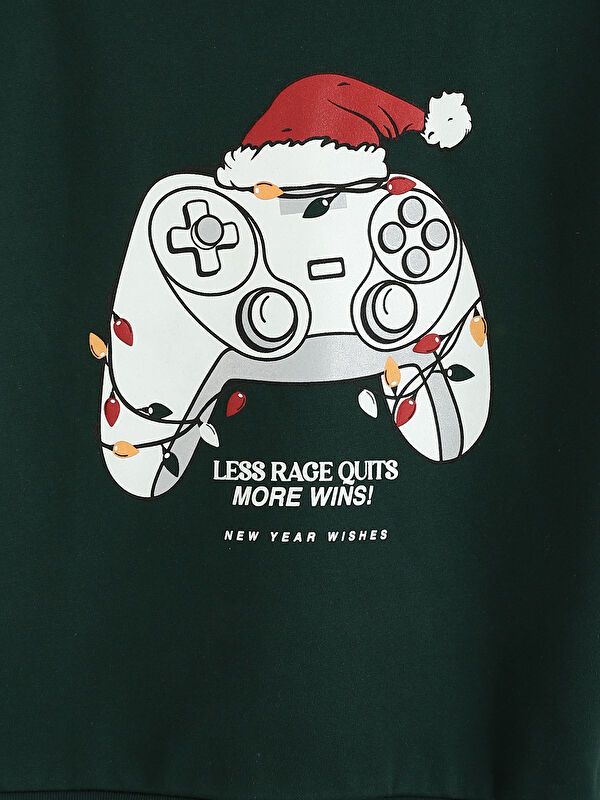 Moudda LC Waikiki - Sweatshirt en jersey Garçon Vert foncé - Tunisie 4