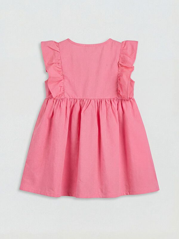 Moudda LC Waikiki - Robe manches courtes en tissu pour Fille couleur  Rose moyen - Tunisie 2