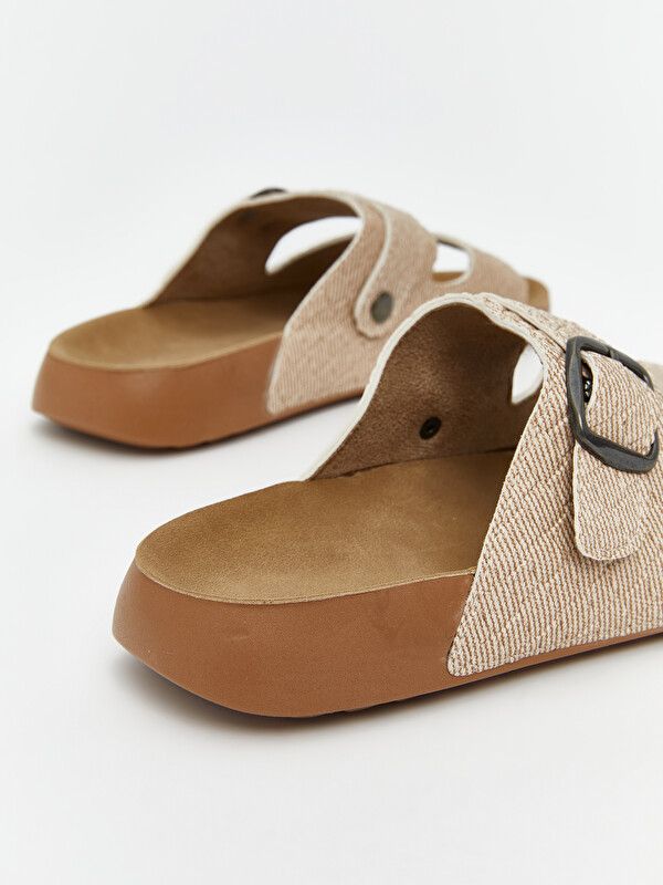 Moudda LC Waikiki - Pantoufles pour Femme couleur Beige - Tunisie 5