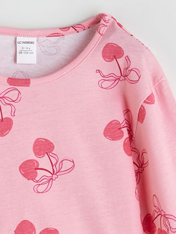 Moudda LC Waikiki - Body en jersey manches longues Fille Imprimé rose - Tunisie 2