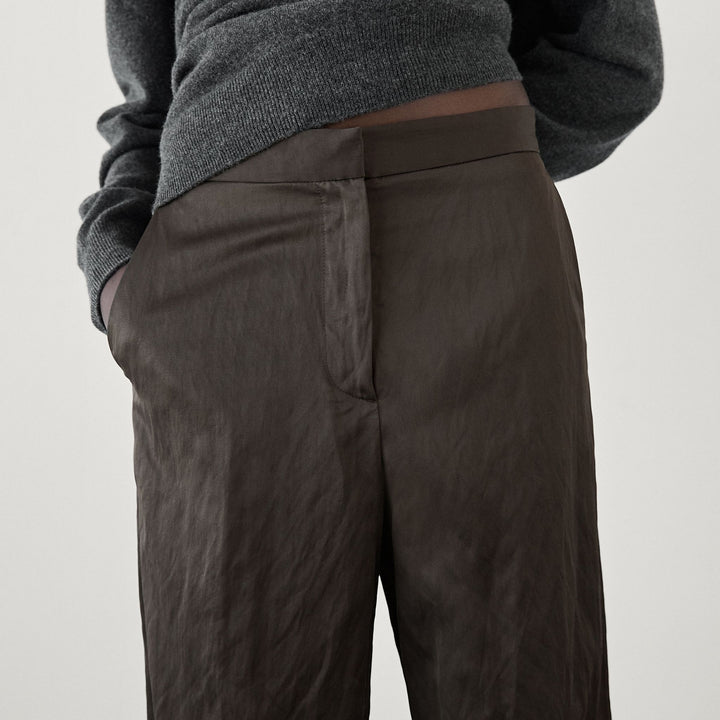 Moudda Massimo Dutti - Pantalon tonneau satiné froissé - Tunisie 3