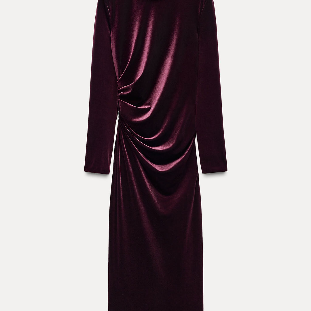Moudda ZARA - Robe velours drapée dos découpe - Tunisie 1