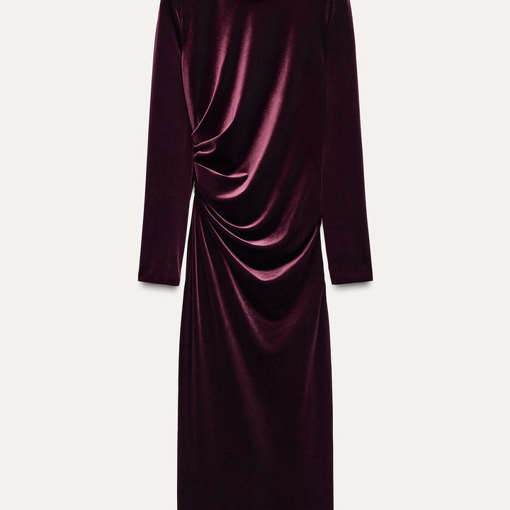 Moudda ZARA - Robe velours drapée dos découpe - Tunisie 1