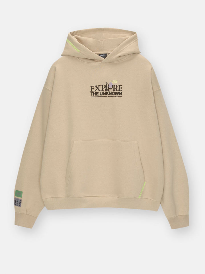 Moudda PULL & BEAR - Sweat à Capuche Flock The Unknown Overlock Contraste Lima - Tunisie 3