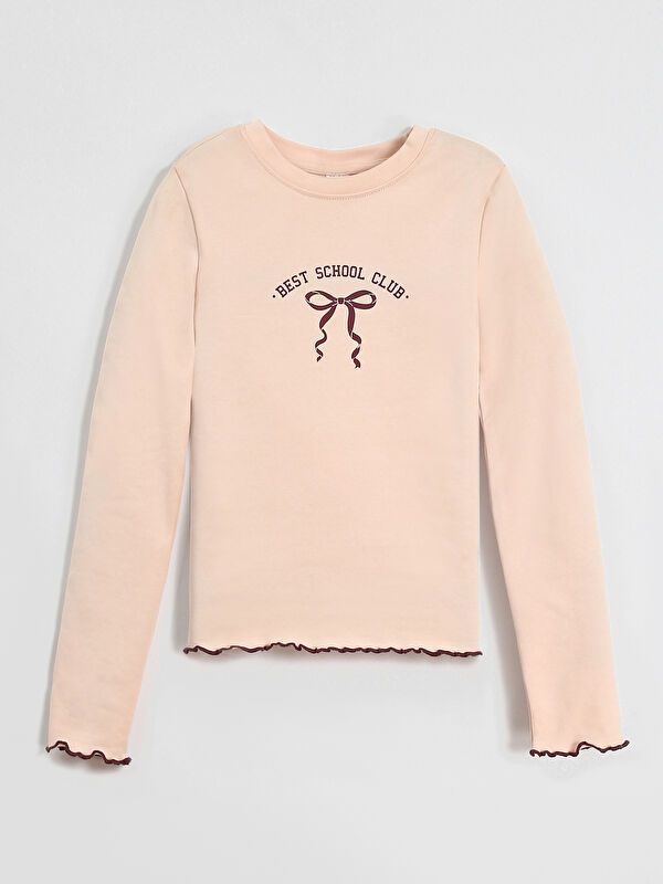 Moudda LC Waikiki - Body en jersey manches longues Fille Saumon - Tunisie 1