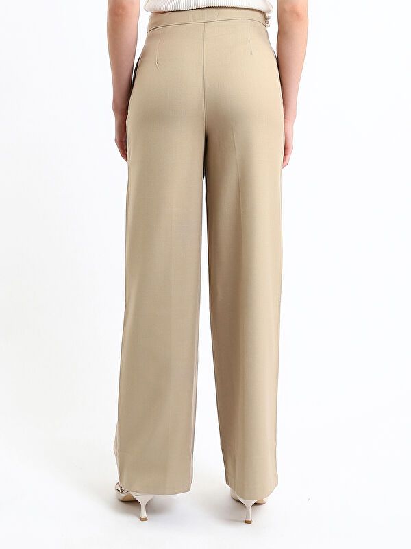 Moudda LC Waikiki - Pantalon tissé moyen Femme Brun clair - Tunisie 5