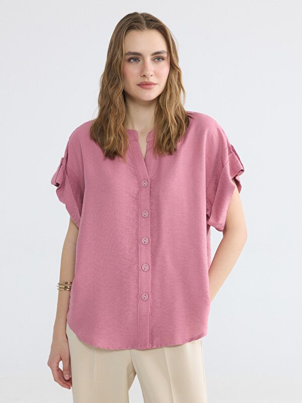 Moudda LC Waikiki - Chemise à manches courtes pour Femme couleur Rose - Tunisie 1