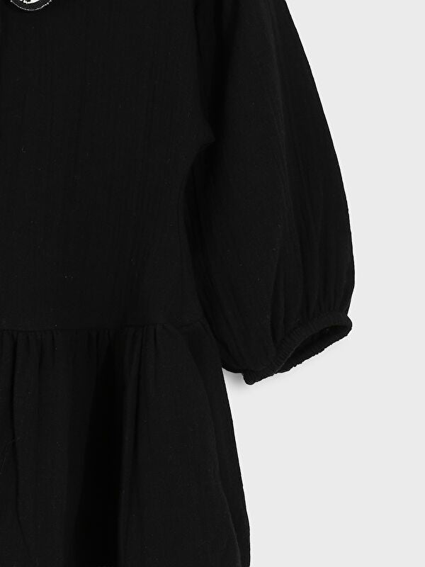 Moudda LC Waikiki - Robe en jersey manches longues Fille Noir - Tunisie 3