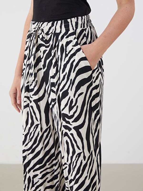 Moudda LC Waikiki - Pantalon tissé fin Femme Imprimé en noir - Tunisie 3